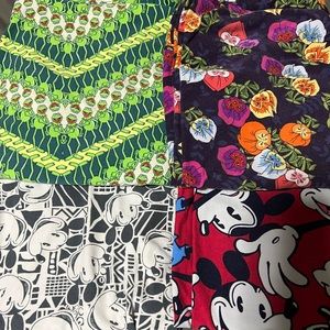4 pairs of Disney TC LulaRoe leggings